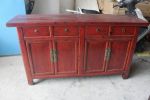 Code:D53<br/>Description:Red Chinese Sideboard<br/>Please call Laura @ 81000428 for Special Price<br/>Size:161X42X88Cm